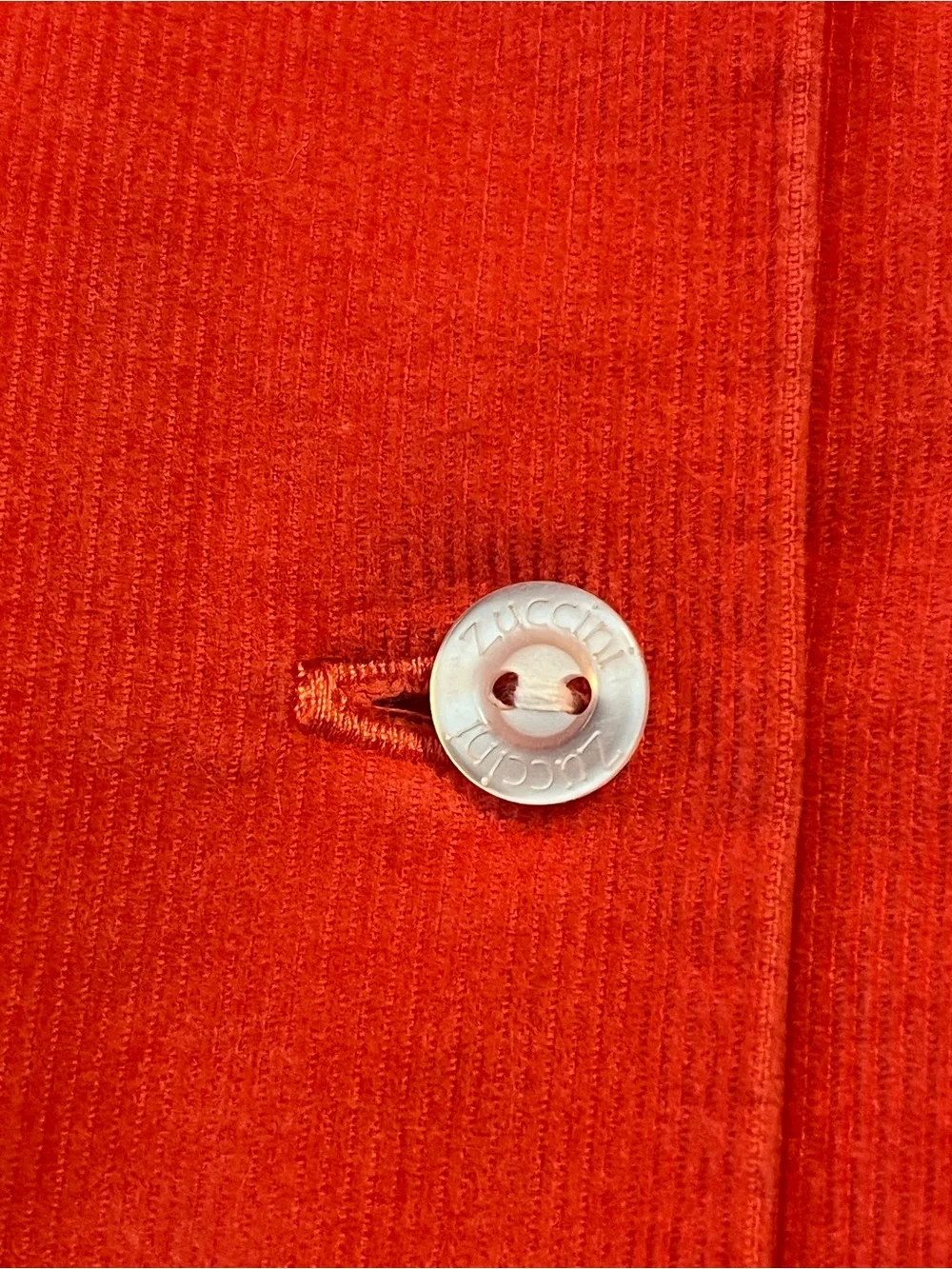 Zuccini Girls Red Corduroy Holiday Dress White Collar Size 6X